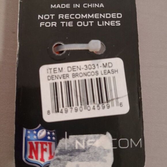 NFL Denver Broncos Medium Dog Pet Leash 5/8"W X 4'L Football Licensed - Picture 6 of 7